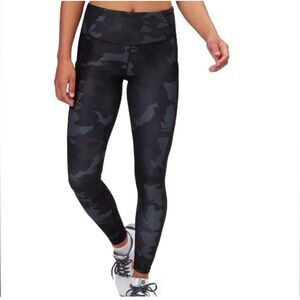 prAna $99 Electa Black Camo High Waist Leggings Womens Medium NEW